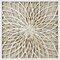 Signature Home Collection White and Beige Geometric Radial Square Framed Wall Decor 29.5" x 29.5"